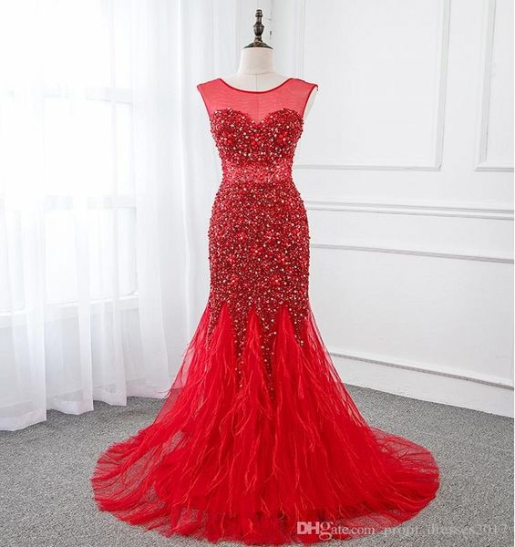 new arrival long evening dresses short sleeves with beaded feather floor length mermaid party dress gowns for woman customize plus sizes, Black;red
new arrival long evening dresses short sleeves with beaded feather floor length mermaid party dress gowns for woman customize plus sizes, Black;red