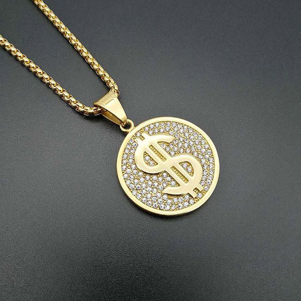 hip hop rhinestones bling iced out gold color 316l stainless steel round us dollar money pendant necklace for men rapper jewerly, Silver
hip hop rhinestones bling iced out gold color 316l stainless steel round us dollar money pendant necklace for men rapper jewerly, Silver