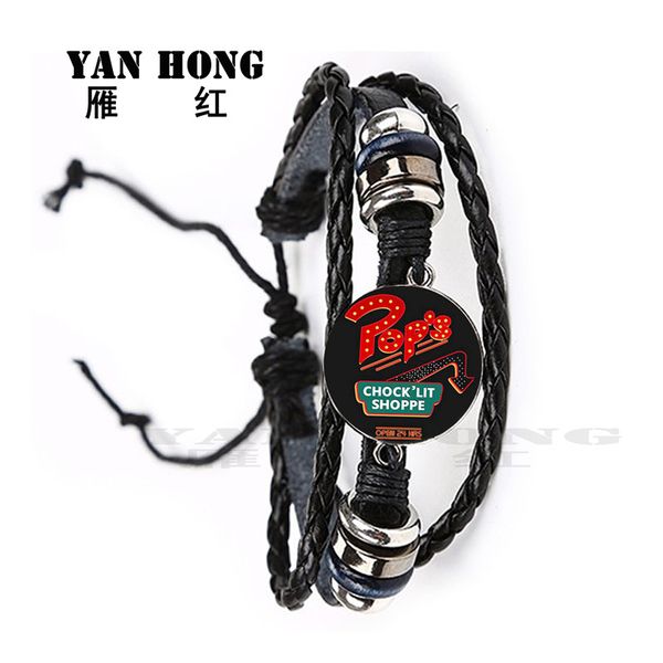 riverdale bracelet men's jewelry, leather multi-layer riverdale pattern glass pendant beaded bracelet 2019, Black
riverdale bracelet men's jewelry, leather multi-layer riverdale pattern glass pendant beaded bracelet 2019, Black
