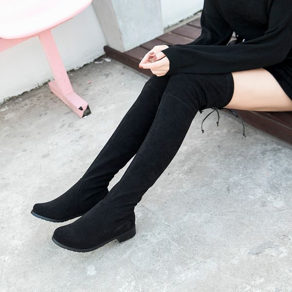 2019 boot fashion over knee boots women balck toe elastic stretch thick heel solid color boots zapatos de mujer l12-80, Black
2019 boot fashion over knee boots women balck toe elastic stretch thick heel solid color boots zapatos de mujer l12-80, Black