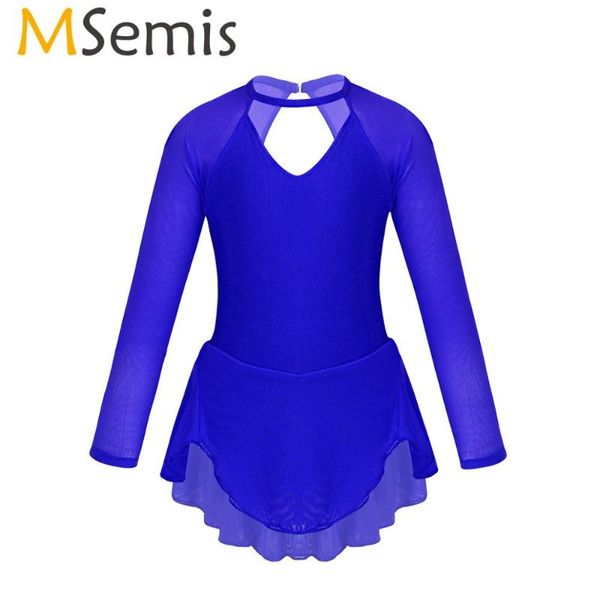 msemis kids girls figure ice skating roller skating dress sheer long sleeves tulle splice cutouts back ballet leotard dancewear, Black;red
msemis kids girls figure ice skating roller skating dress sheer long sleeves tulle splice cutouts back ballet leotard dancewear, Black;red