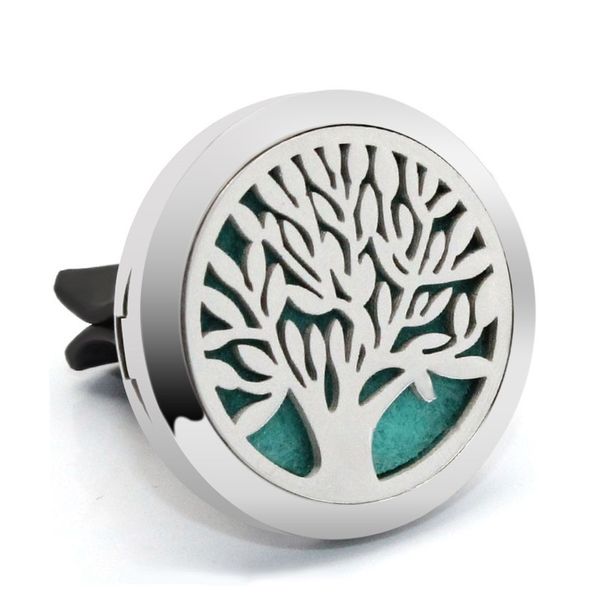 new car clip perfume locket aromatherapy jewelry 30mm life tree magnet 316l stainless steel essential oil diffuser vent clip drop shipping, Silver 
new car clip perfume locket aromatherapy jewelry 30mm life tree magnet 316l stainless steel essential oil diffuser vent clip drop shipping, Silver