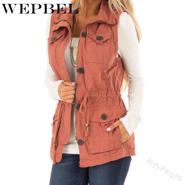 women's vests wepbel women sleeveless jackets autumn vest pockets zipper button casual winter fashion slim vintage ladies, Black;white
women's vests wepbel women sleeveless jackets autumn vest pockets zipper button casual winter fashion slim vintage ladies, Black;white
