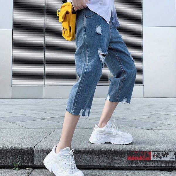 ins jeans men's summer thin ripped cropped pants student korean version fashion ripped jeans loose straight shorts 1, Blue
ins jeans men's summer thin ripped cropped pants student korean version fashion ripped jeans loose straight shorts 1, Blue