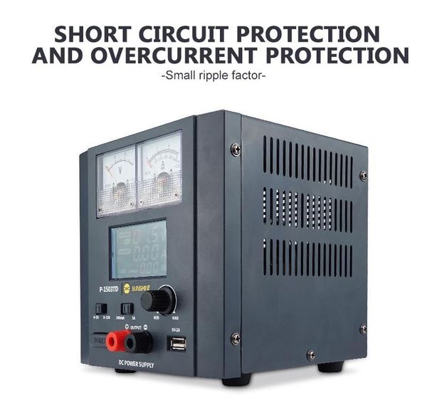 15v 3a p-1503td intelligent dc regulated power supply led display adjustable switching regulator power source for phone repair
15v 3a p-1503td intelligent dc regulated power supply led display adjustable switching regulator power source for phone repair
