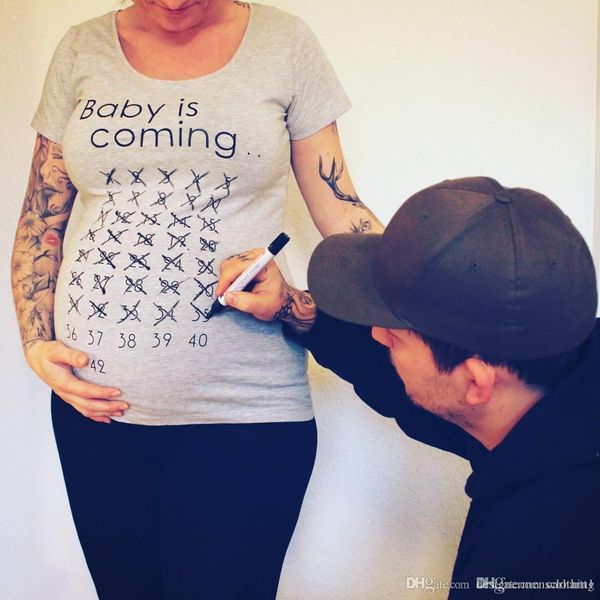 birth countdown women summer designer tshirts pregnant short sleeve crew neck female clothing loose relaxed baby apparel, White
birth countdown women summer designer tshirts pregnant short sleeve crew neck female clothing loose relaxed baby apparel, White