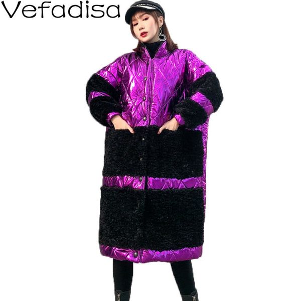 vefadisa stand collar patchwork parka woman 2019 winter thick wide-waisted parka loose covered button purple and black qyf1330
vefadisa stand collar patchwork parka woman 2019 winter thick wide-waisted parka loose covered button purple and black qyf1330