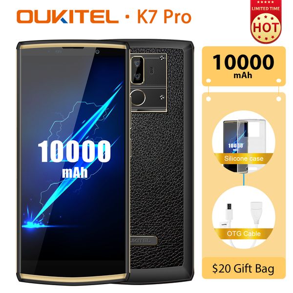 oukitel k7 pro 10000mah 9v/2a quick charge android 9.0 smartphone octa core 4gb 64gb 6.0" fhd+ 18:9 screen face id mobile phone
oukitel k7 pro 10000mah 9v/2a quick charge android 9.0 smartphone octa core 4gb 64gb 6.0" fhd+ 18:9 screen face id mobile phone