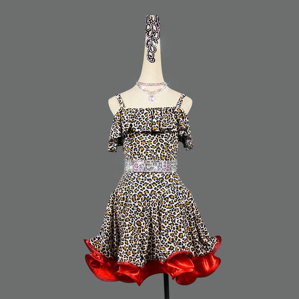 stage wear leopard print latin dance dresses for women shiny rhinestone belt tango salsa ballroom compete performance costumes, Black;red
stage wear leopard print latin dance dresses for women shiny rhinestone belt tango salsa ballroom compete performance costumes, Black;red