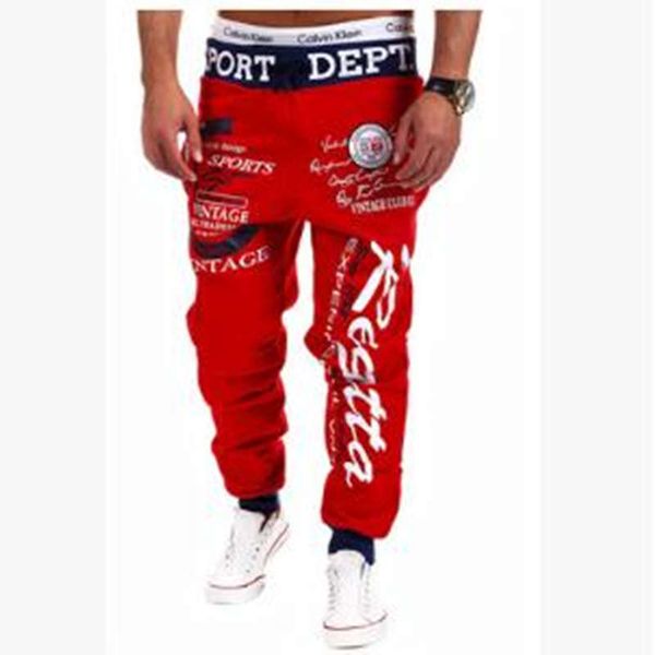 2019 new fashion men's drawstring letters printing personality trend running pants men's jogging pants sports large size, Black
2019 new fashion men's drawstring letters printing personality trend running pants men's jogging pants sports large size, Black