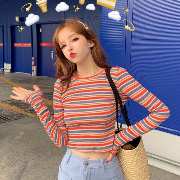sweater women rainbow striped autumn winter long sleeve o-neck fashion casual cute female sweater sweet knitted korean pullovers, White;black
sweater women rainbow striped autumn winter long sleeve o-neck fashion casual cute female sweater sweet knitted korean pullovers, White;black