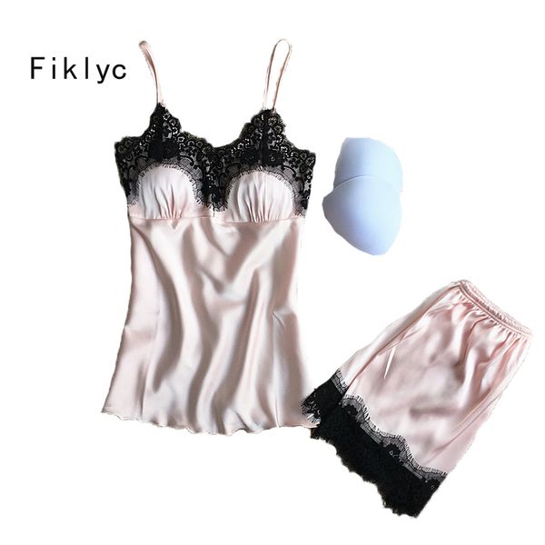 fiklyc brand women's v-neck chemises babydoll female padded bra pajamas sets summer young girls nightwear sleepwear set hot, Black;red
fiklyc brand women's v-neck chemises babydoll female padded bra pajamas sets summer young girls nightwear sleepwear set hot, Black;red