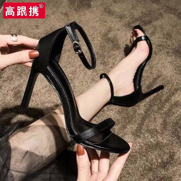 summer fairy high heels thin silver stilettos nightclub transparent word buckle sandals womens versatile multifunction, Black
summer fairy high heels thin silver stilettos nightclub transparent word buckle sandals womens versatile multifunction, Black
