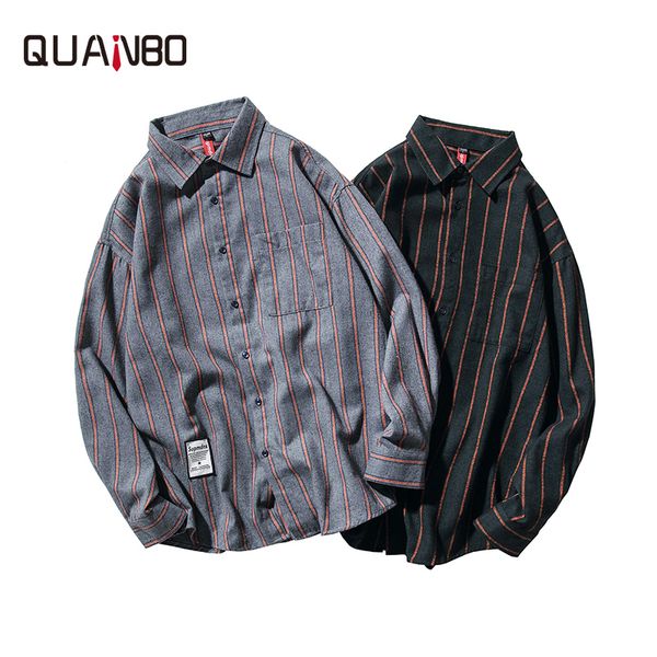 quanbo 2020 spring new striped shirts men long sleeve cotton vertical stripes shirt trend loose hip hop shirts plus size 7xl, White;black
quanbo 2020 spring new striped shirts men long sleeve cotton vertical stripes shirt trend loose hip hop shirts plus size 7xl, White;black