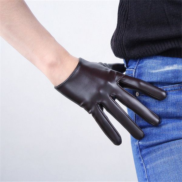 16cm touchscreen leather gloves ultrashort emulation leather sheepskin mirror bright leather dark brown coffee female wpu102-16, Blue;gray
16cm touchscreen leather gloves ultrashort emulation leather sheepskin mirror bright leather dark brown coffee female wpu102-16, Blue;gray