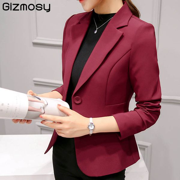 2019 autumn 6 colors slim fit blazer women jackets one button office work blazer long sleeve outfits coats casual suit jacket, White;black
2019 autumn 6 colors slim fit blazer women jackets one button office work blazer long sleeve outfits coats casual suit jacket, White;black
