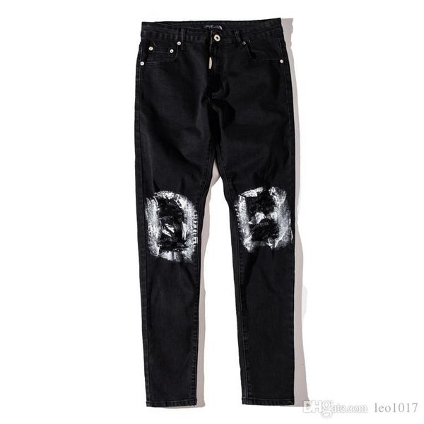 ripped on knee denim pants men coated on the hole slim fit men's jeans full length black white 9088ou, Blue
ripped on knee denim pants men coated on the hole slim fit men's jeans full length black white 9088ou, Blue