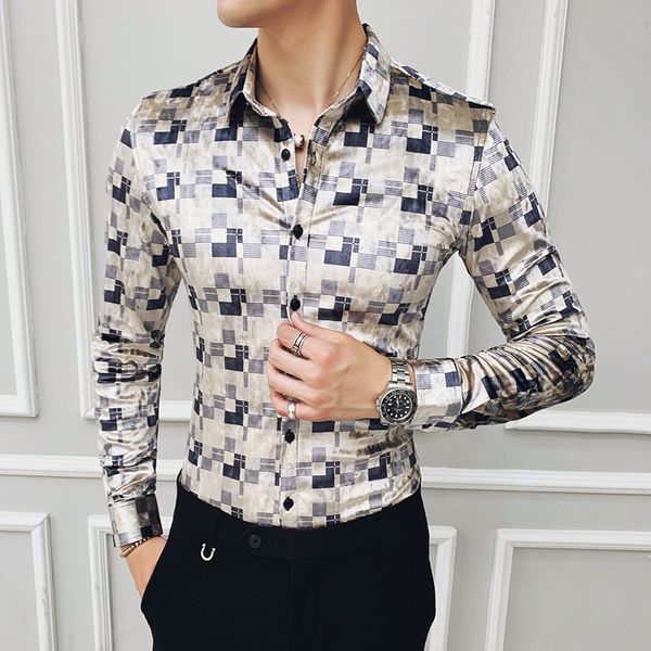 winter velvet shirts mens luxury pleuche plaid slim fit mens shirts plus size royal baroque clothing club party dress shirt, White;black
winter velvet shirts mens luxury pleuche plaid slim fit mens shirts plus size royal baroque clothing club party dress shirt, White;black