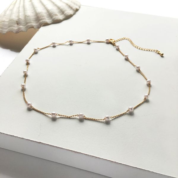 delicate jewelry necklace selling thin link chain with multi small simulated pearl pendant choker necklace gifts new jewelry, Silver
delicate jewelry necklace selling thin link chain with multi small simulated pearl pendant choker necklace gifts new jewelry, Silver