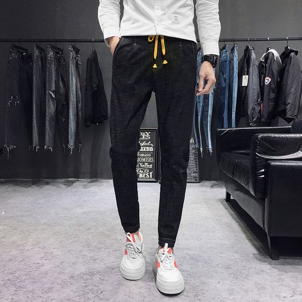 2019 spring and summer new casual black jeans men's elastic waist fashion cotton large size hip hop best, Blue
2019 spring and summer new casual black jeans men's elastic waist fashion cotton large size hip hop best, Blue
