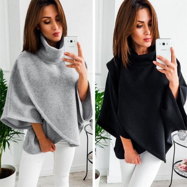 winter warm jacket high collar sweater bat sleeve shirt, White;black 
winter warm jacket high collar sweater bat sleeve shirt, White;black
