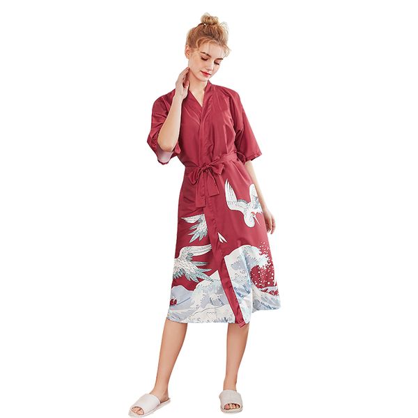 daeyar satin robe animal print robe long bathrobe silk dress half sleeve home clothes dressing gown elegant nightwear, Black;red
daeyar satin robe animal print robe long bathrobe silk dress half sleeve home clothes dressing gown elegant nightwear, Black;red
