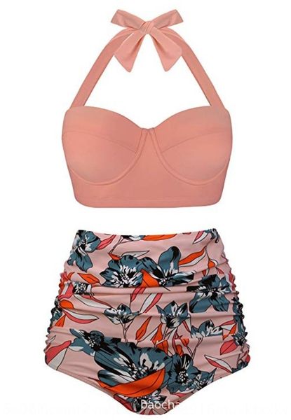 2019 women's split high waist printed large bikini swimsuit bikini size swimsuit, White;black
2019 women's split high waist printed large bikini swimsuit bikini size swimsuit, White;black
