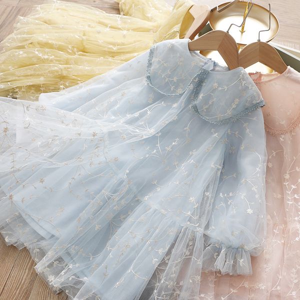 2020 spring dress girls large lapel embroidered gauze princess dress lace, Red;yellow
2020 spring dress girls large lapel embroidered gauze princess dress lace, Red;yellow