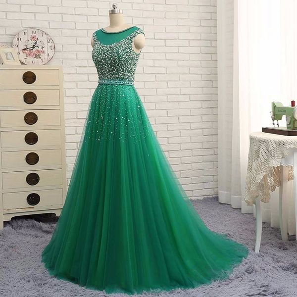 jewel neck green evening gowns with sweep train tiered tulle heavy beaded evening dresses a line elegant prom dresses for formal party, Black;red
jewel neck green evening gowns with sweep train tiered tulle heavy beaded evening dresses a line elegant prom dresses for formal party, Black;red