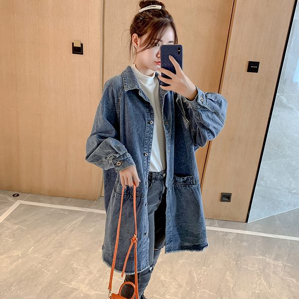 denim jacket women long cowboy windbreaker 2020 spring and autumn new fashion casual bf wild vintage chaqueta jeans mujer k546, Tan;black
denim jacket women long cowboy windbreaker 2020 spring and autumn new fashion casual bf wild vintage chaqueta jeans mujer k546, Tan;black