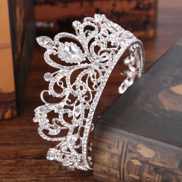vintage silver gold round baroque crystal tiara queen crown hair jewelry for bridal women wedding hair accessories pageant gifts, Golden;white
vintage silver gold round baroque crystal tiara queen crown hair jewelry for bridal women wedding hair accessories pageant gifts, Golden;white