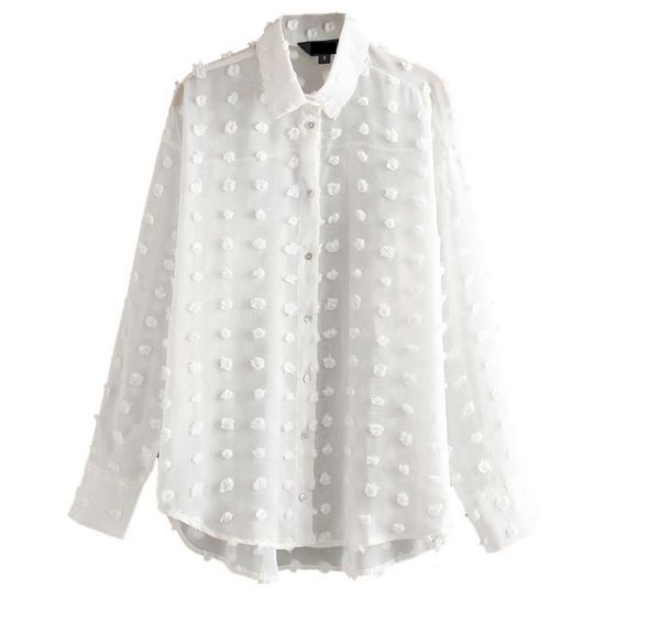 women elegant chiffon white irregular blouse long sleeve turn down collar buttons office wear
women elegant chiffon white irregular blouse long sleeve turn down collar buttons office wear
