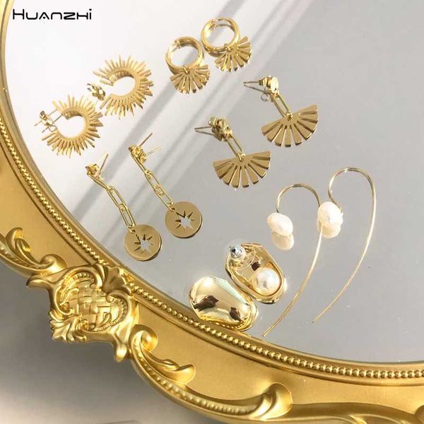 hoop & huggie huanzhi 2021 irregular gold metal stainless steel geometric sector circle spiked earrings for women star moon, Golden;silver
hoop & huggie huanzhi 2021 irregular gold metal stainless steel geometric sector circle spiked earrings for women star moon, Golden;silver