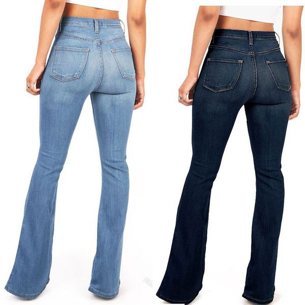 new style women's jeans europe and america wish high-waisted elasticity women's cowboy bell-bottom pants, Blue
new style women's jeans europe and america wish high-waisted elasticity women's cowboy bell-bottom pants, Blue