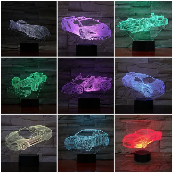 led night light super sports car 3d illusion lampara novelty lighting hologram children kids gift gadget desk lamp bedroom decor
led night light super sports car 3d illusion lampara novelty lighting hologram children kids gift gadget desk lamp bedroom decor