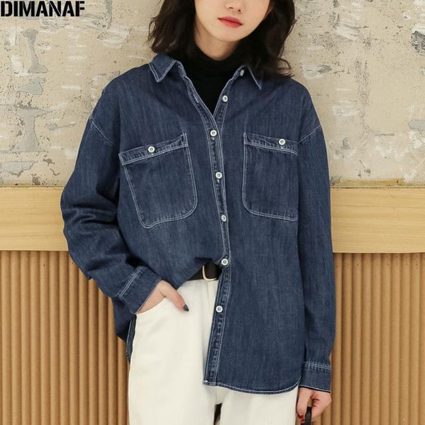 dimanaf plus size women shirts denim vintage lady casual loose long sleeve jeans shirt button cardigan female clothing 2020, White
dimanaf plus size women shirts denim vintage lady casual loose long sleeve jeans shirt button cardigan female clothing 2020, White