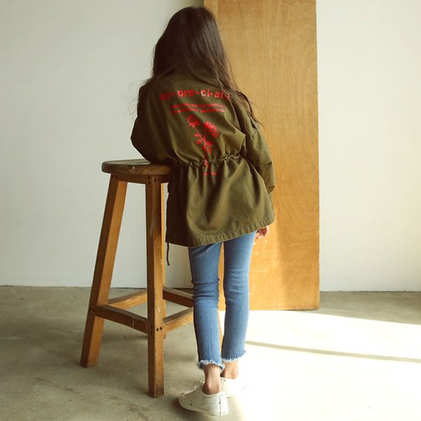 Autumn Korean Style Big Girls Long Sleeve Trench Coats 3-16yrs Floral Print Loose Casual Lashing Coat Children Jackets, Army green
Autumn Korean Style Big Girls Long Sleeve Trench Coats 3-16yrs Floral Print Loose Casual Lashing Coat Children Jackets, Army green