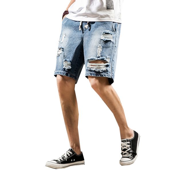 men short jeans new summer male solid color holes denim shorts casual knee length light blue white jeans shorts size -5xl
men short jeans new summer male solid color holes denim shorts casual knee length light blue white jeans shorts size -5xl