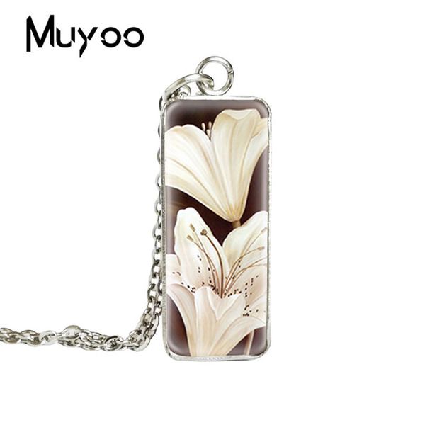 2019 new lilly floral square necklace flower art paintings pendant handmade class dome jewelry fashion necklaces, Silver
2019 new lilly floral square necklace flower art paintings pendant handmade class dome jewelry fashion necklaces, Silver