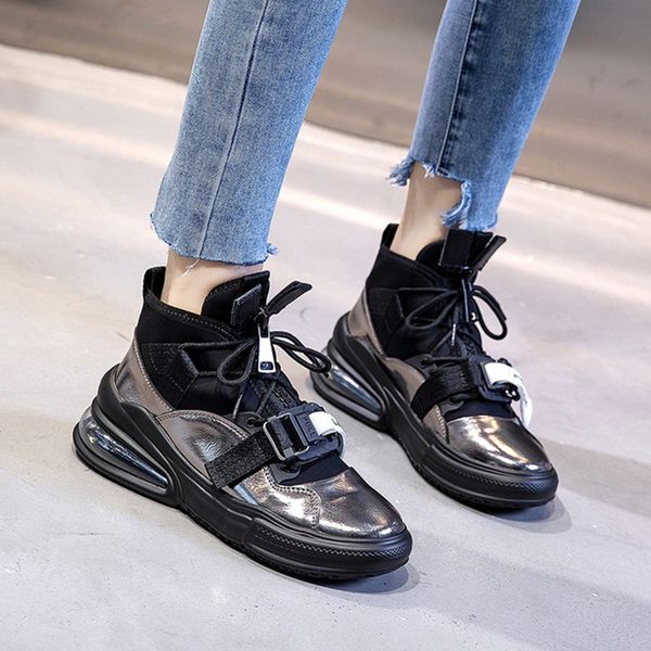 platform shoes sneakers woman new spring autumn high help breathable personality sports elasticity soles low heels women's shoes, Black
platform shoes sneakers woman new spring autumn high help breathable personality sports elasticity soles low heels women's shoes, Black