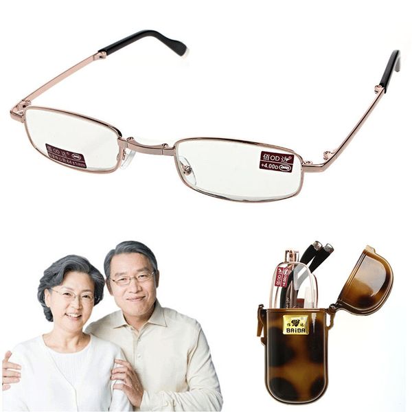 1pc mini foldable reading glasses metal full frame case eyeglass +1.00 to +4.00, White;black
1pc mini foldable reading glasses metal full frame case eyeglass +1.00 to +4.00, White;black