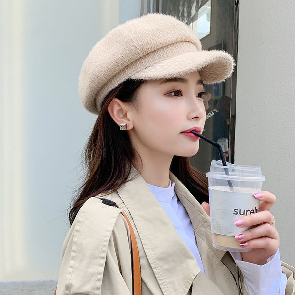 

ht2811 beret hat women autumn winter wool hat vintage ladies octagonal newsboy cap female retro artist painter women berets, Blue;gray