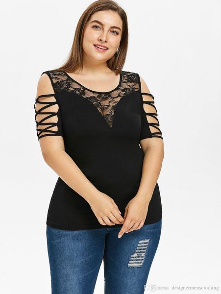 women summer tshirts short sleeve lace scoop neck designer hollow out luxury woman pluse size clothing, White
women summer tshirts short sleeve lace scoop neck designer hollow out luxury woman pluse size clothing, White