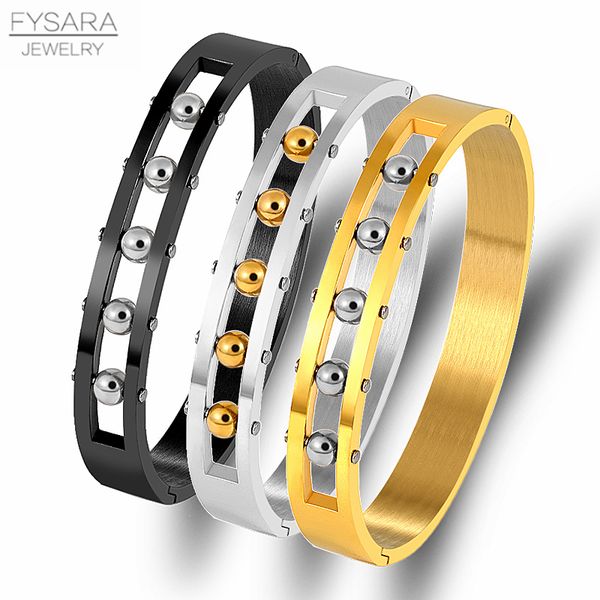 bangle fysara stainless steel hollow bead bangles bracelets for women men black silver gold color width punk european jewelry
bangle fysara stainless steel hollow bead bangles bracelets for women men black silver gold color width punk european jewelry