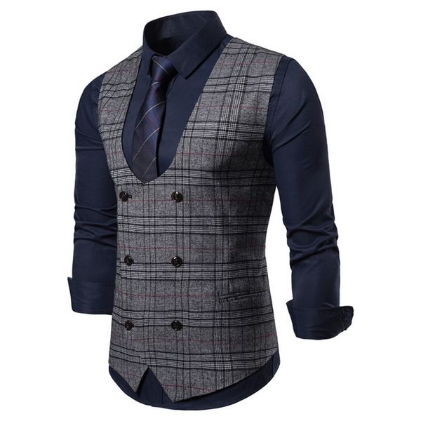 mens stripe plaid formal blazer vests casual double breasted o-neck men waistcoat male suit vest business vest waistcoat men, Black;white
mens stripe plaid formal blazer vests casual double breasted o-neck men waistcoat male suit vest business vest waistcoat men, Black;white
