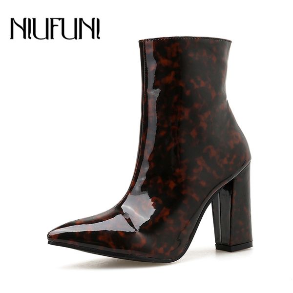 pointed toe women's ankle boots niufuni zipper low heel boots fashion color matching women shoes size 35-40 bottes femme, Black
pointed toe women's ankle boots niufuni zipper low heel boots fashion color matching women shoes size 35-40 bottes femme, Black