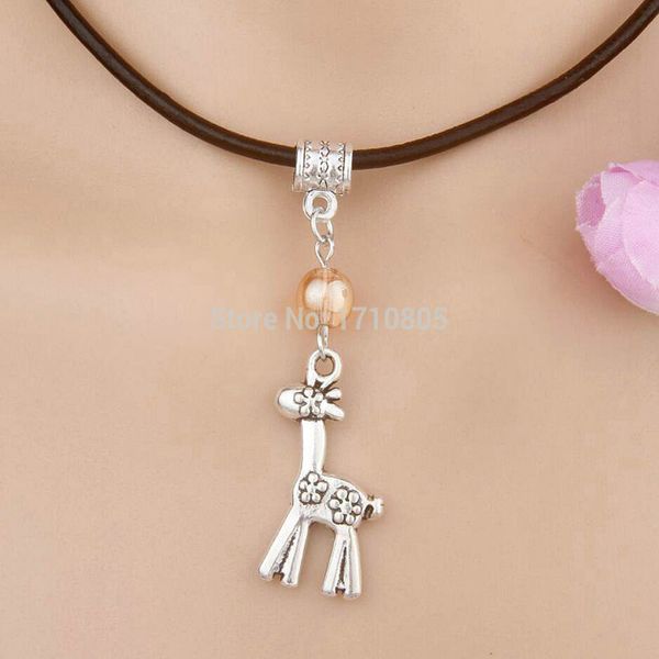 10pcs alloy ancient silver flower giraffe multicolor glass bead charm pendant leather rope necklace couple jewelry valentine's day pres
10pcs alloy ancient silver flower giraffe multicolor glass bead charm pendant leather rope necklace couple jewelry valentine's day pres