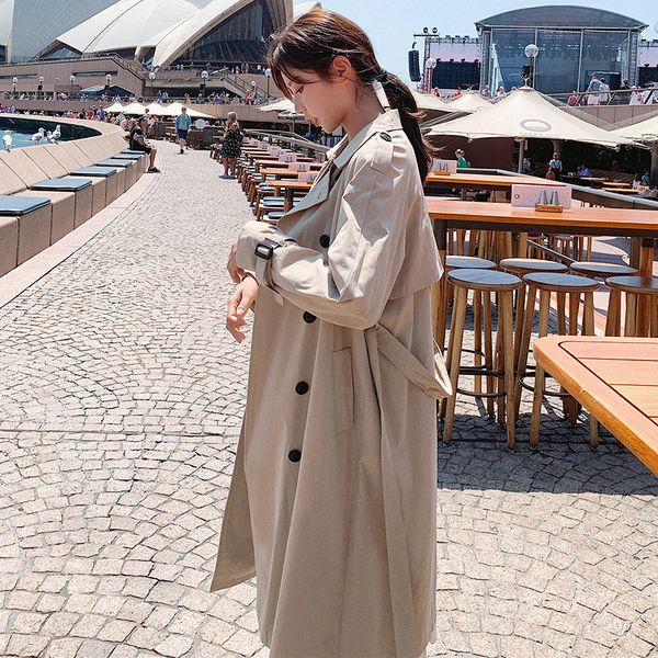 2019 new windbreaker mid-length trench gothic coat for women fashion ladies long coat khaki casacos femininos plus size, Tan;black
2019 new windbreaker mid-length trench gothic coat for women fashion ladies long coat khaki casacos femininos plus size, Tan;black