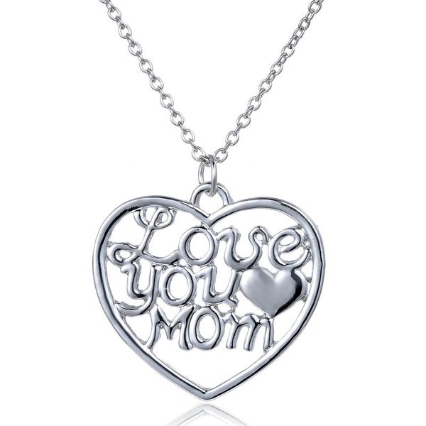 new arrival love you mom heart silver color pendant necklaces for mother's day women gift fashion jewelry
new arrival love you mom heart silver color pendant necklaces for mother's day women gift fashion jewelry