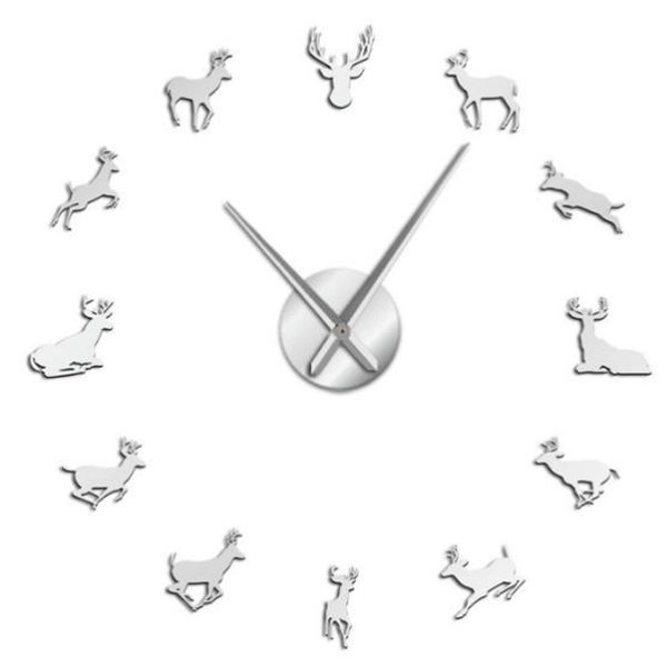 new three-dimensional acrylic sika deer big wall clock fashion simple diy wall clock creative home accessories
new three-dimensional acrylic sika deer big wall clock fashion simple diy wall clock creative home accessories